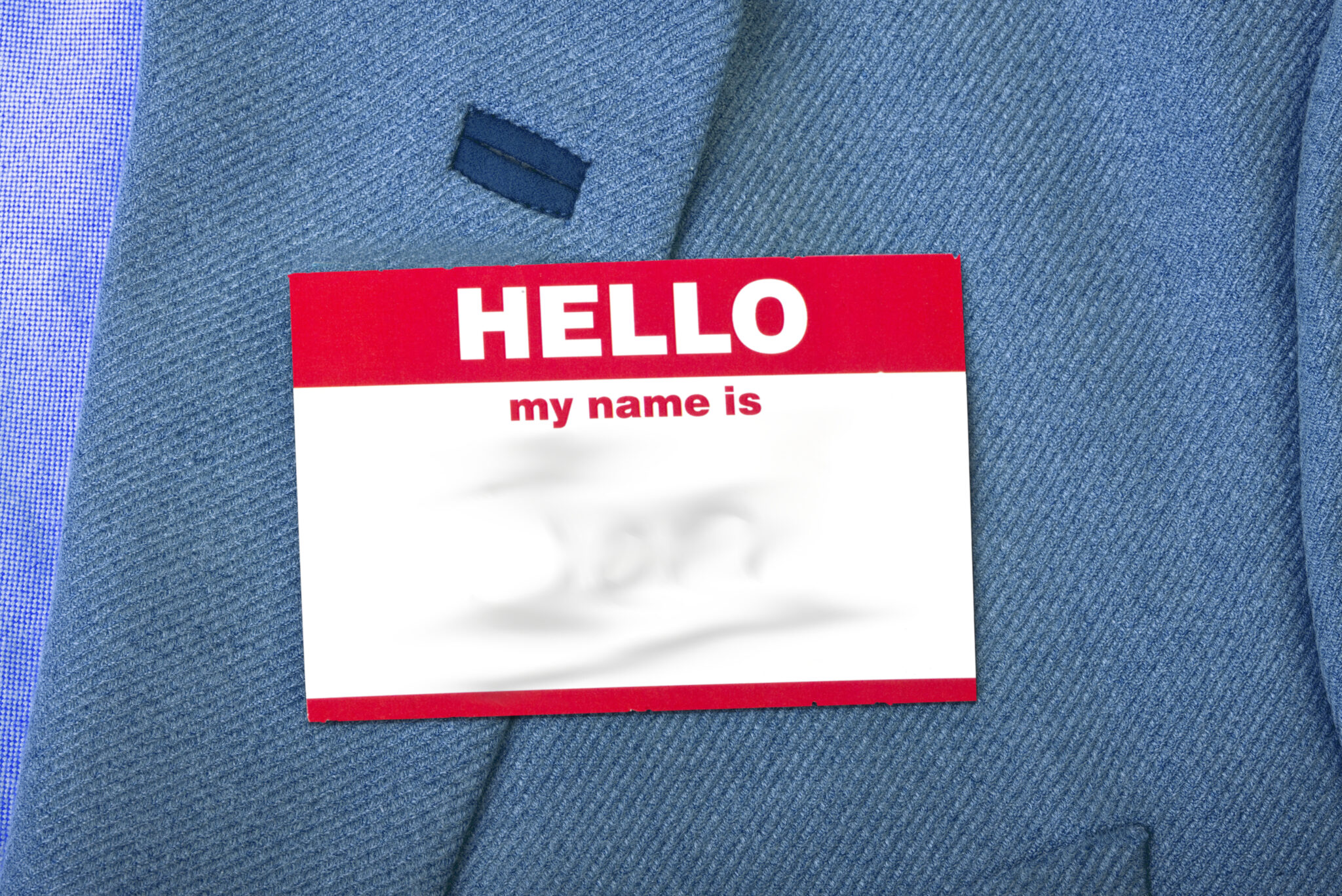 Hello My Name Is Name Tag Blank